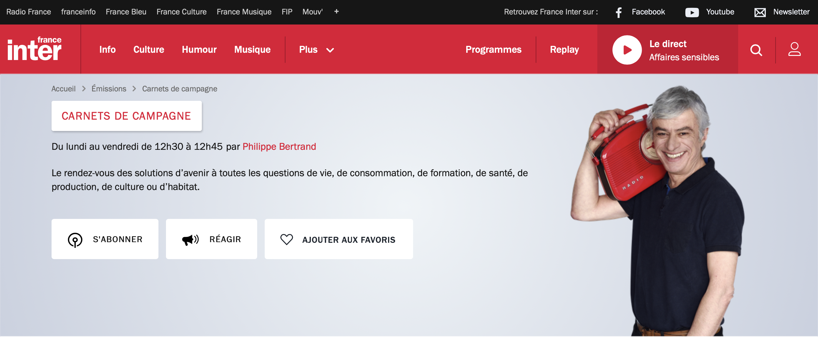 Aquilon - Vent du Nord, présenté par Philippe Bertrand sur France Inter Aquilon - Vent du Nord, présenté par Philippe Bertrand sur France Inter